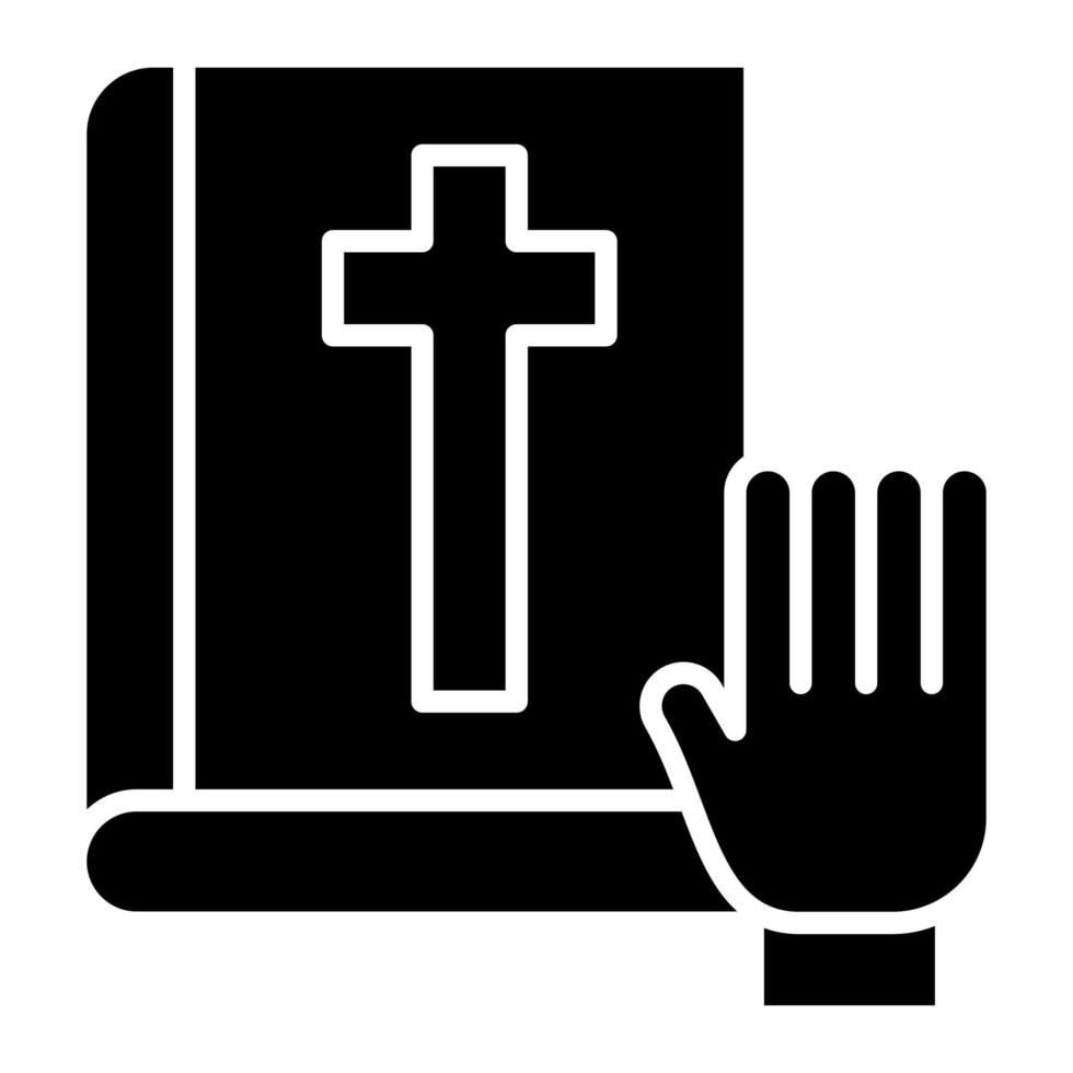 Oath Glyph Icon vector