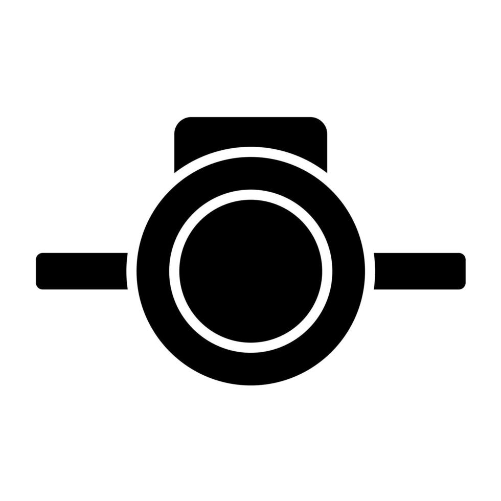 Head Lamp Glyph Icon vector