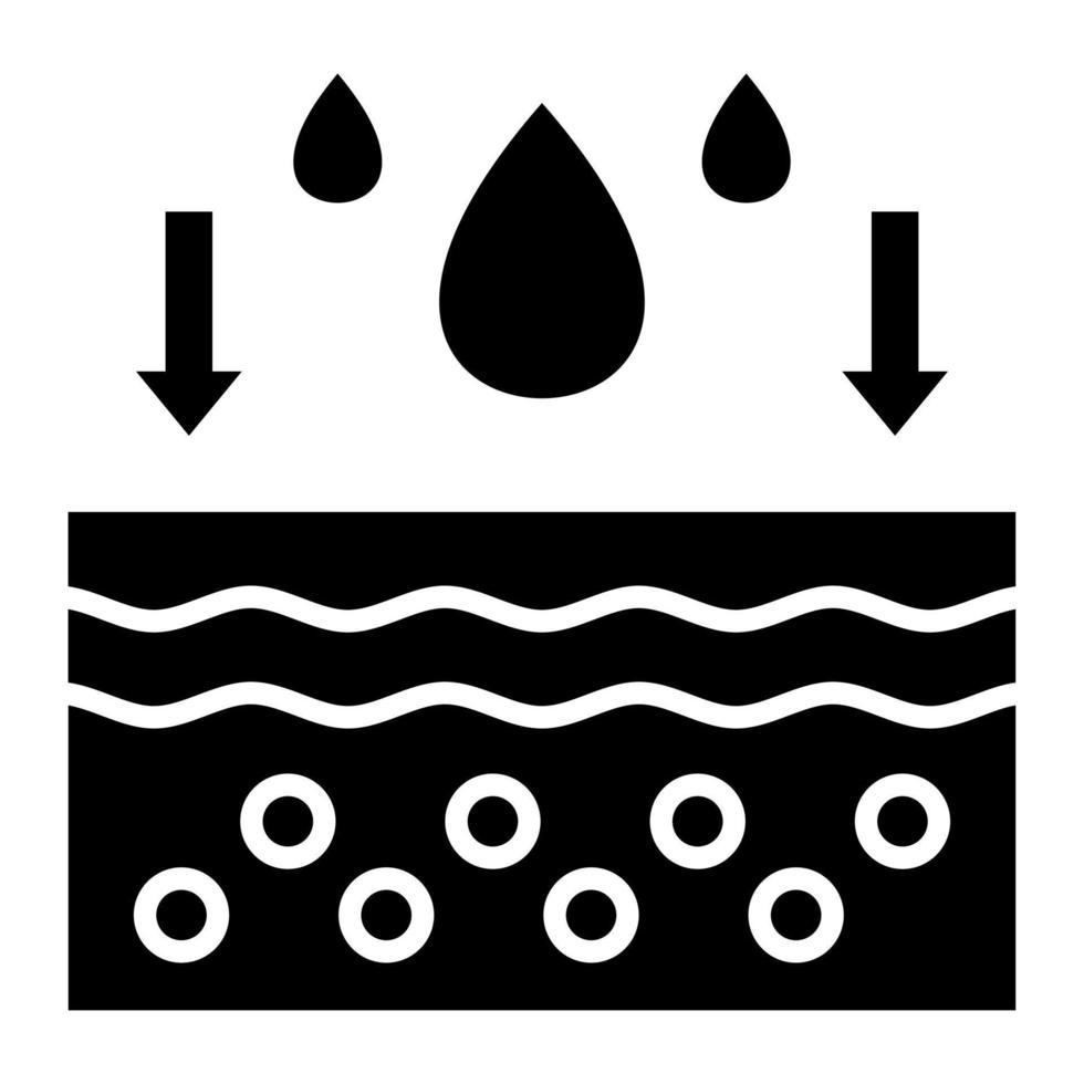 Absorption Glyph Icon vector