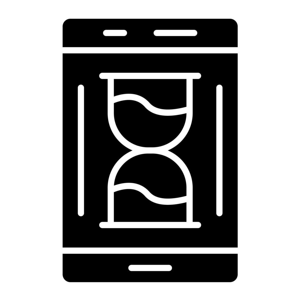 Time Tracker App Glyph Icon vector