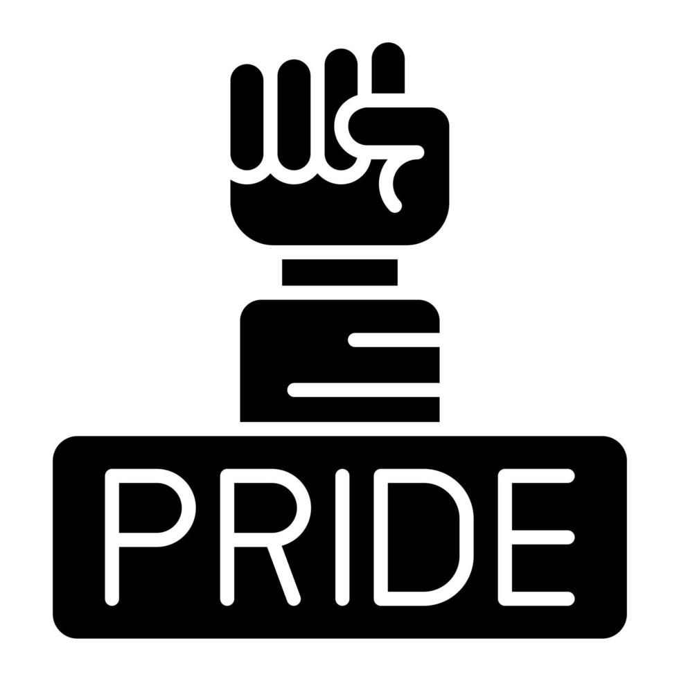 Pride Glyph Icon vector