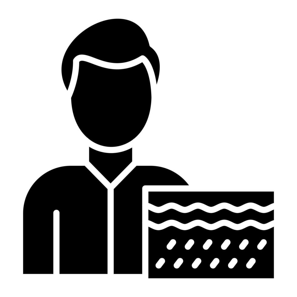 Dermatologist Male Glyph Icon vector