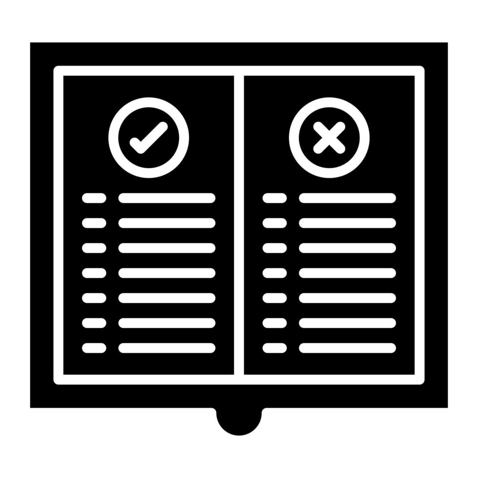 Rule Glyph Icon vector