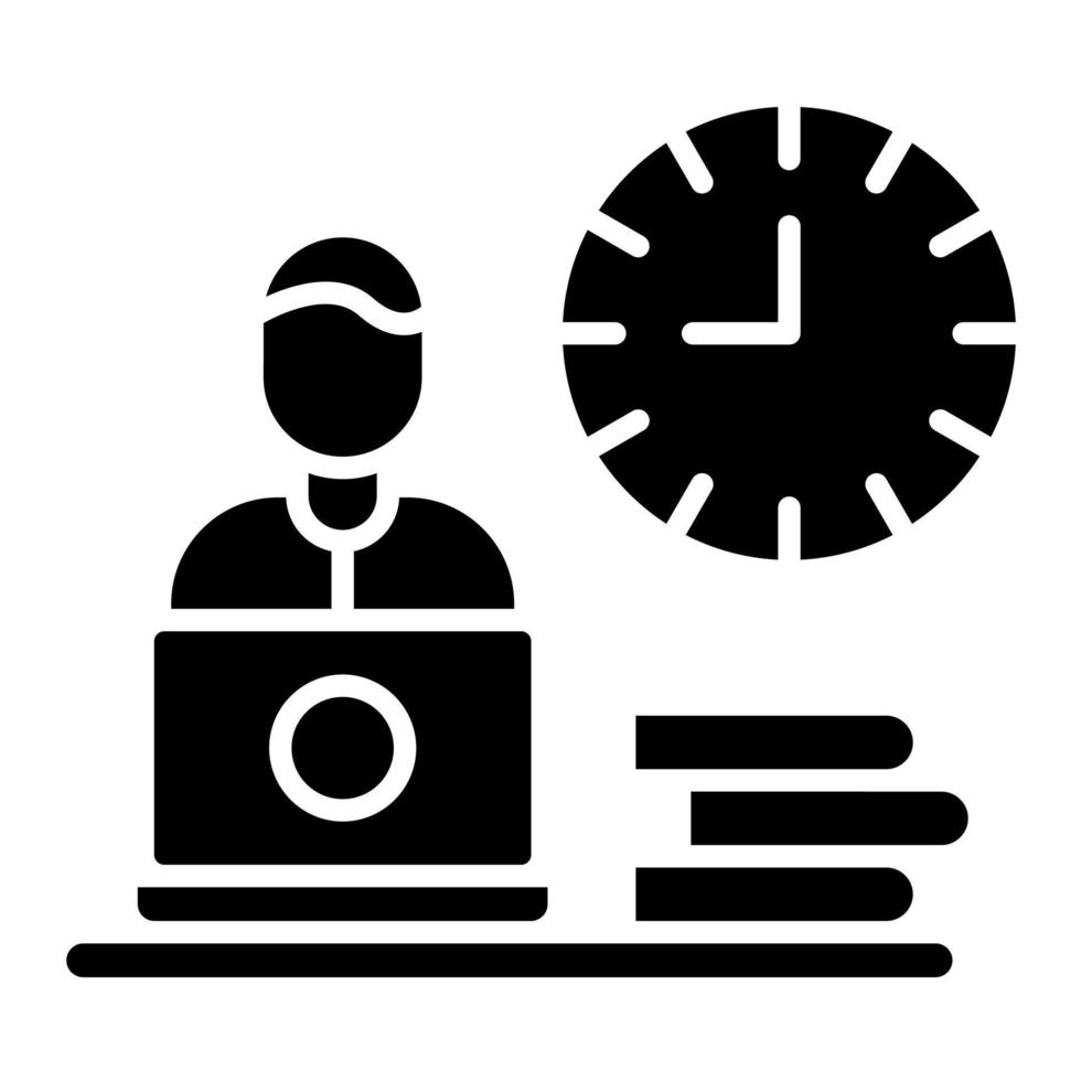 Work Habits Glyph Icon vector