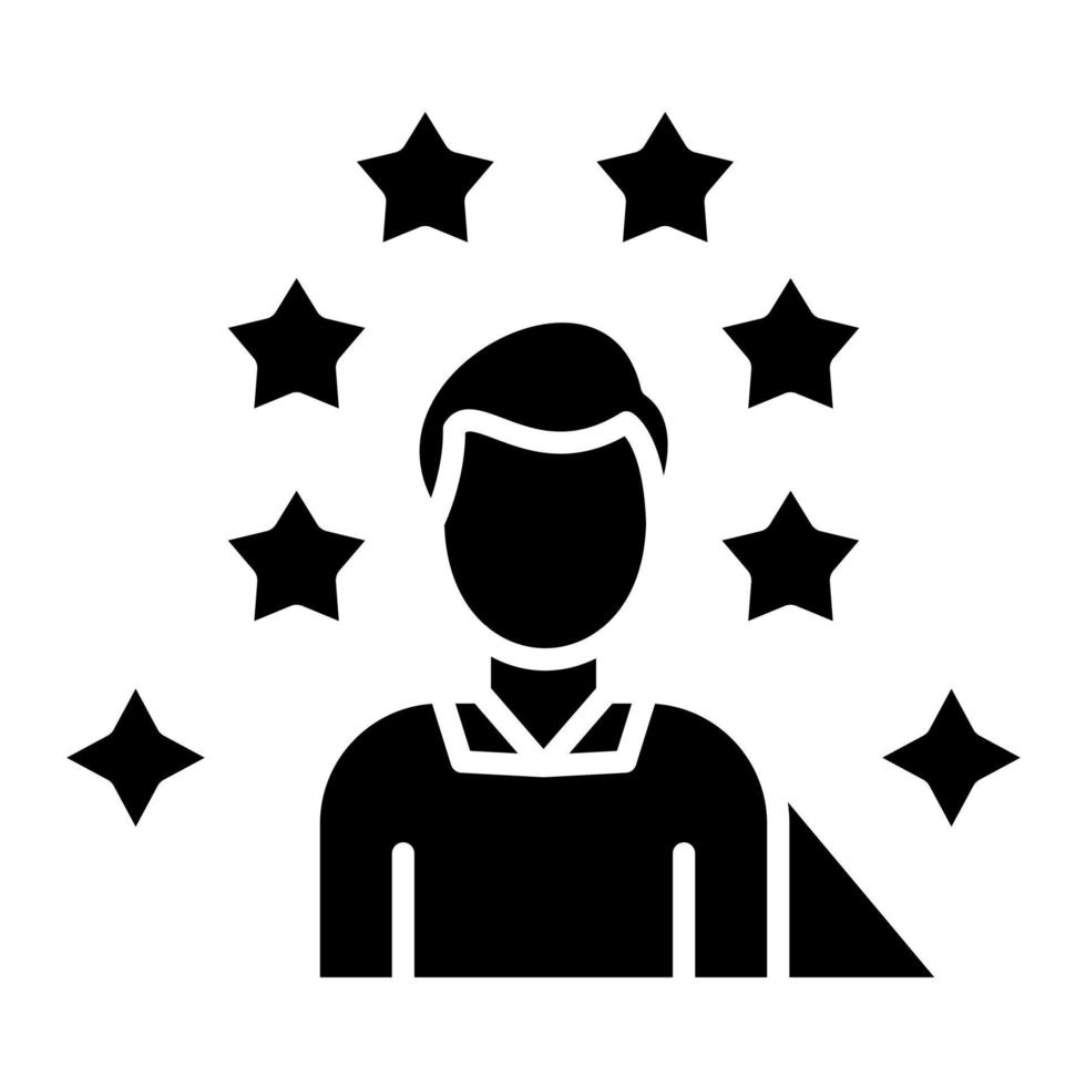 Role Model Glyph Icon vector