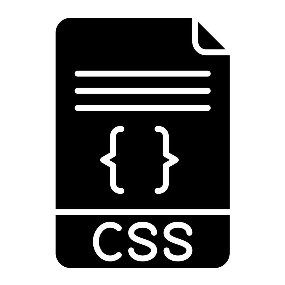 icono de glifo css vector