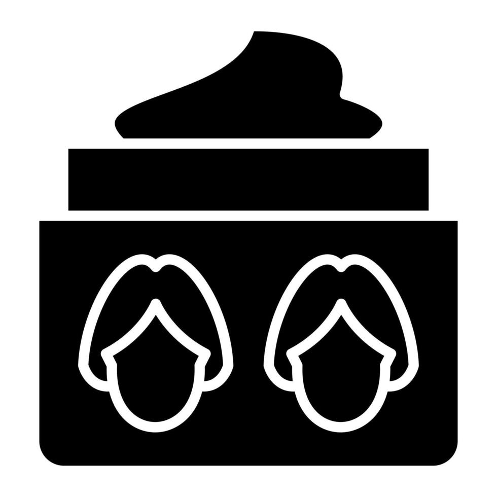 Face Cream Glyph Icon vector