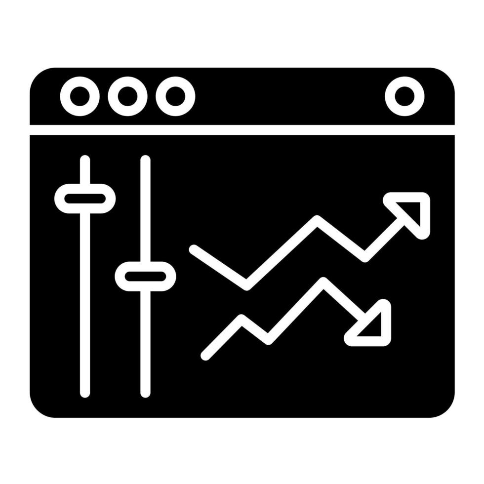 Online Trading Glyph Icon vector