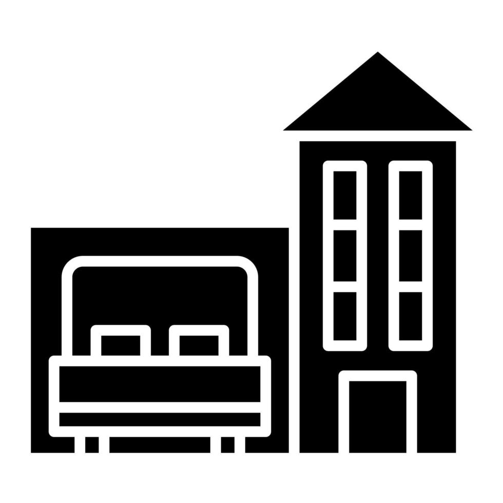 Accommodation Glyph Icon vector