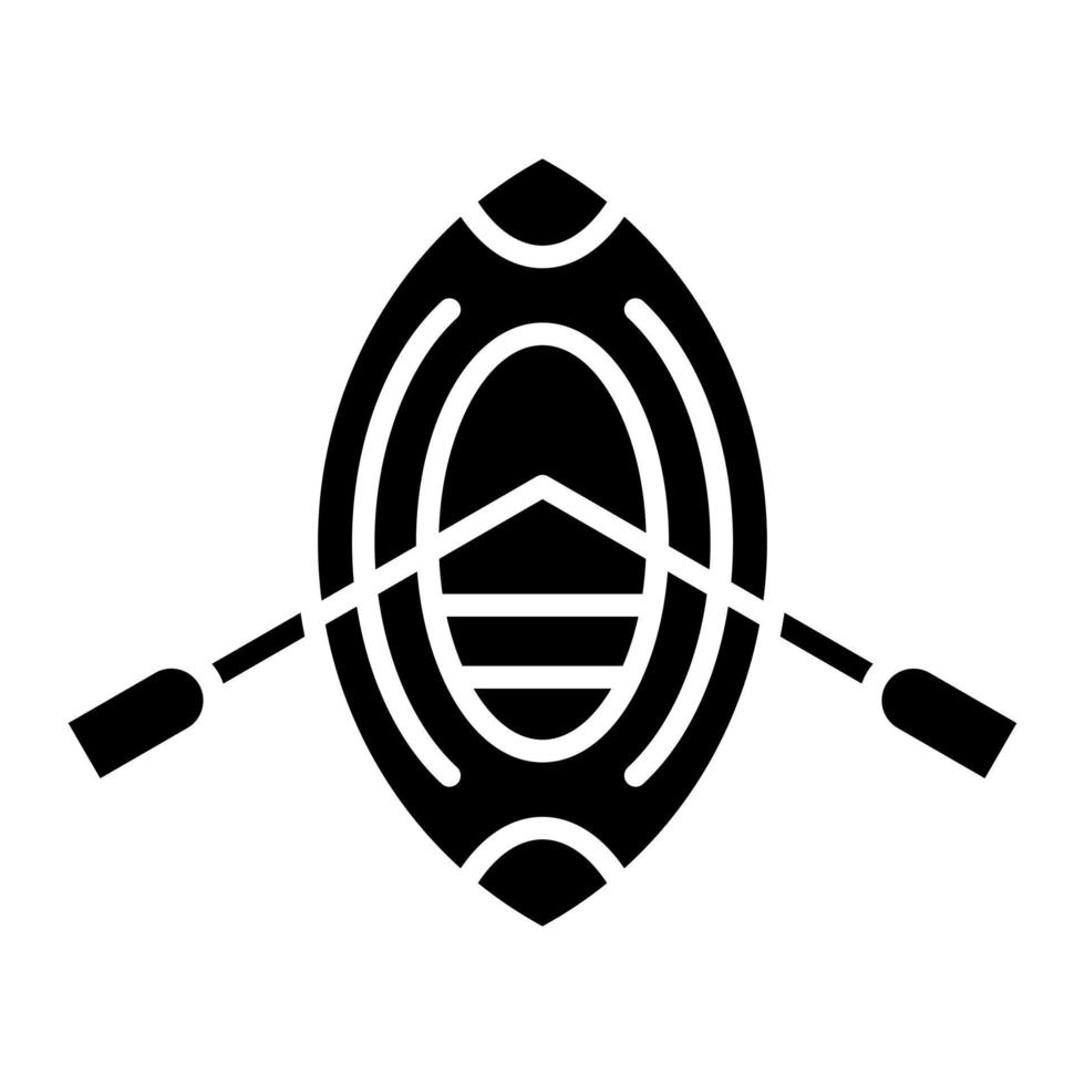 Rowing Boat Glyph Icon vector