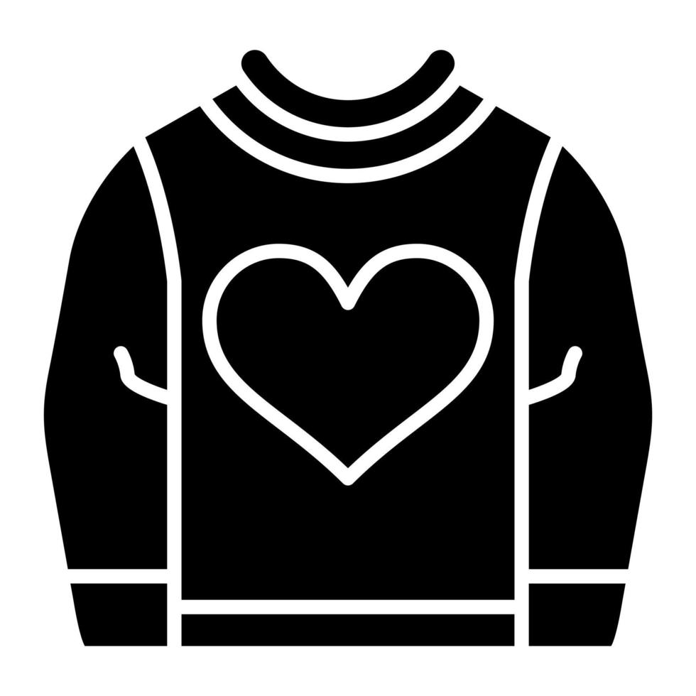 Sweatshirt Glyph Icon vector