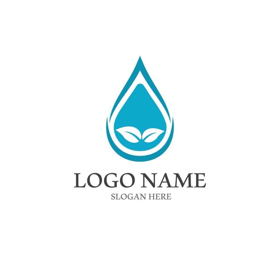 Water drop logo template vector