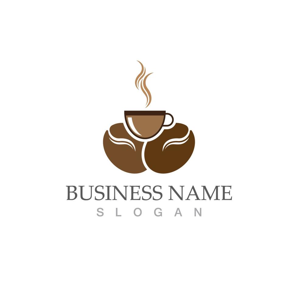 Coffee bean icon vector template