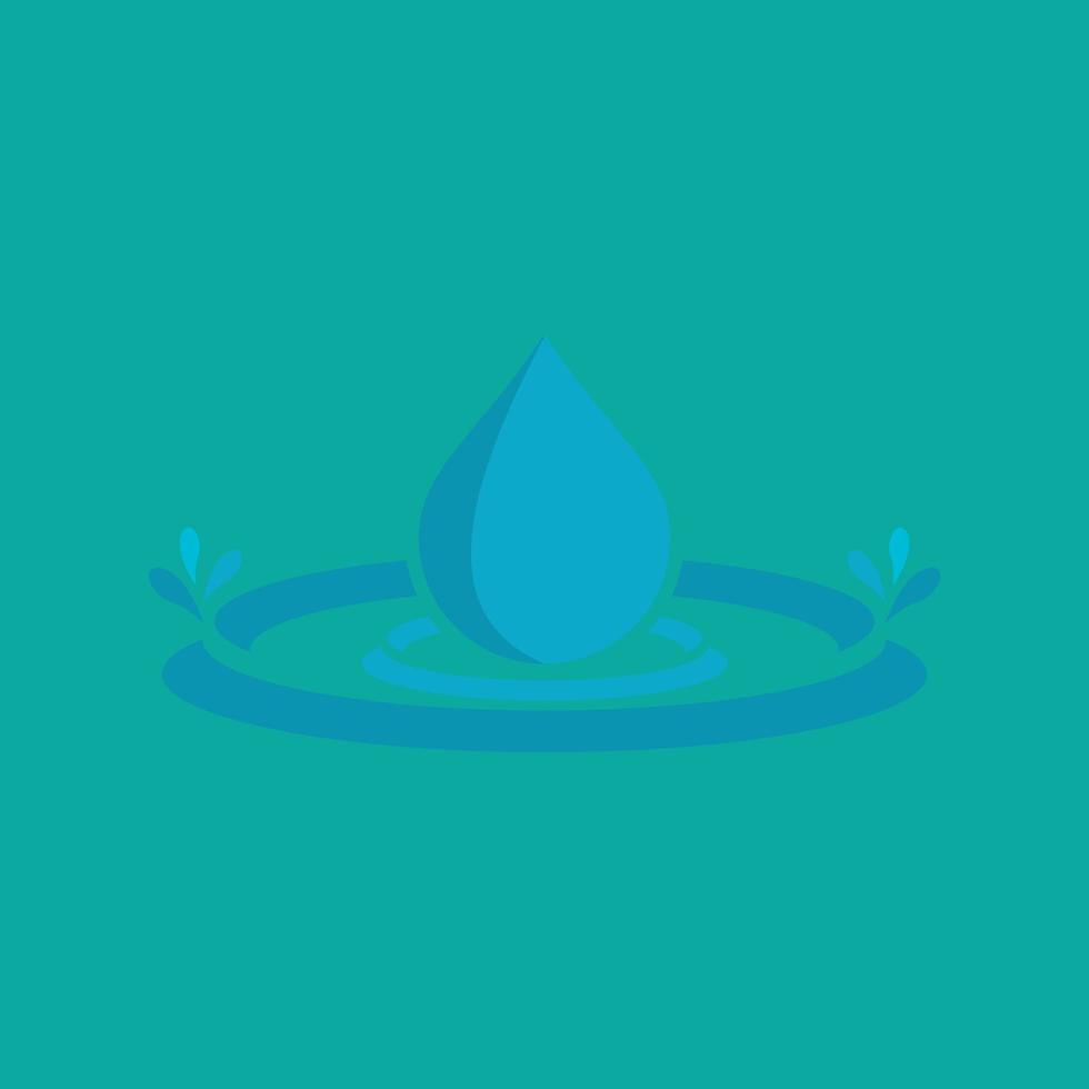 Water drop logo template vector