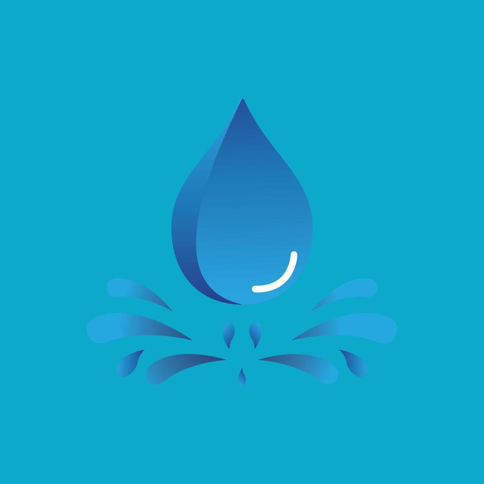 Water drop logo template vector