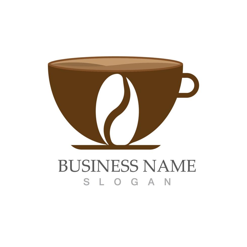 Coffee bean icon vector template