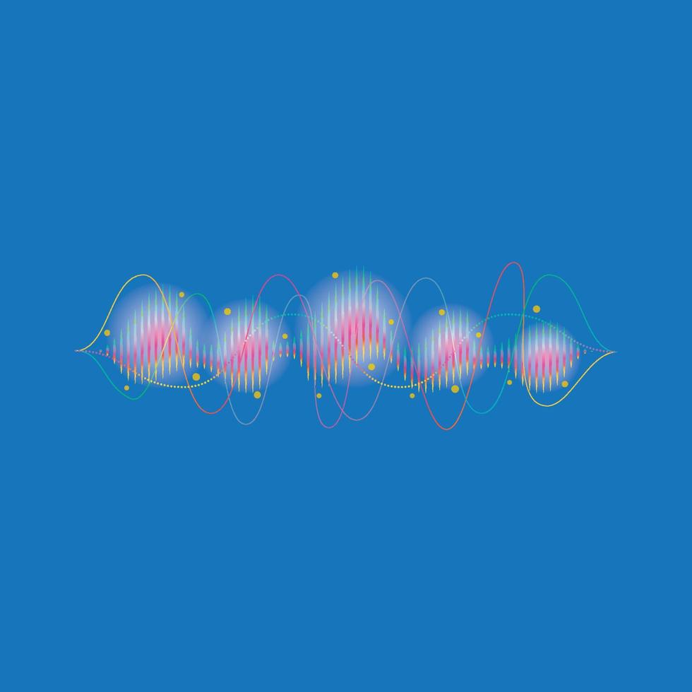 Sound waves vector illustration design