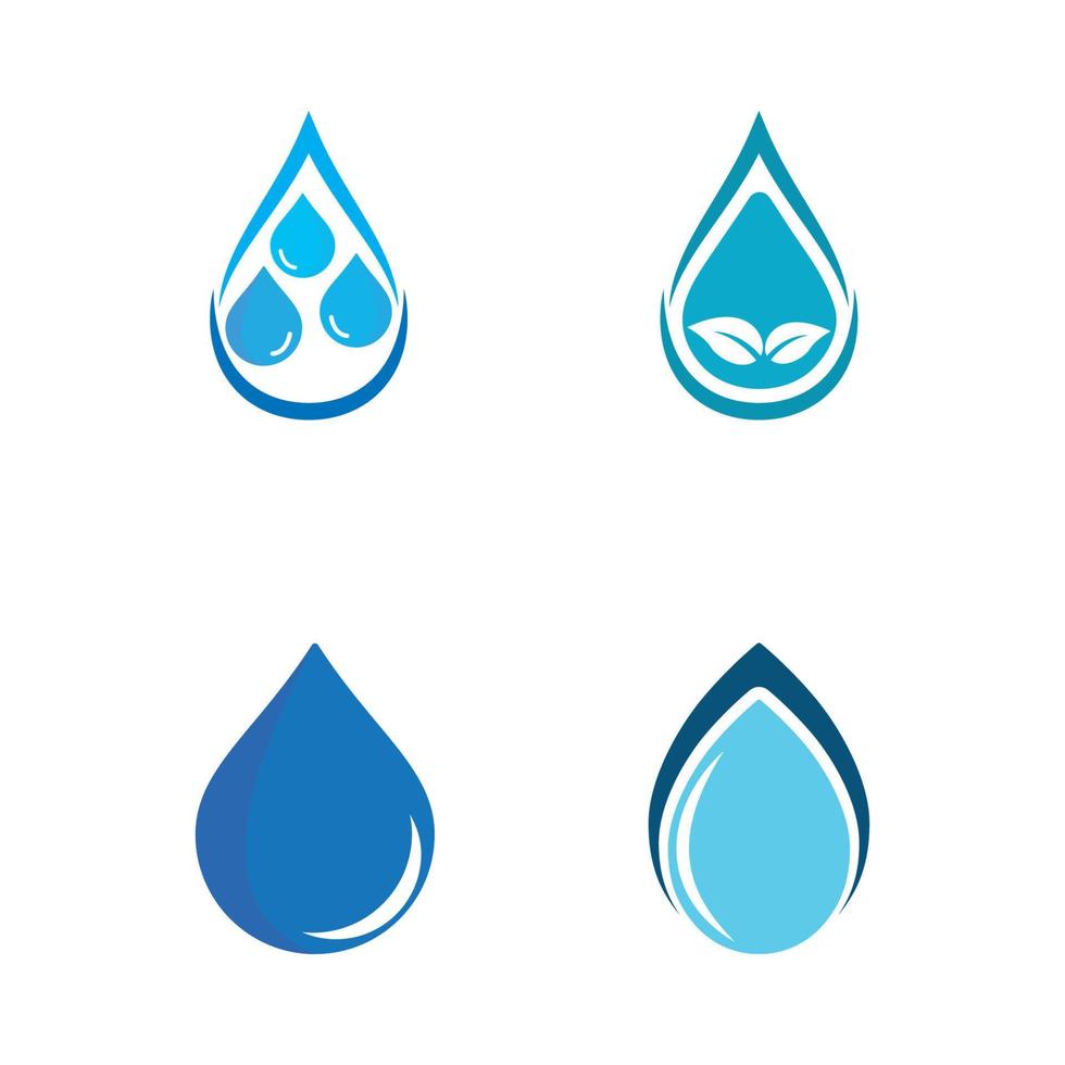 Water drop logo template vector