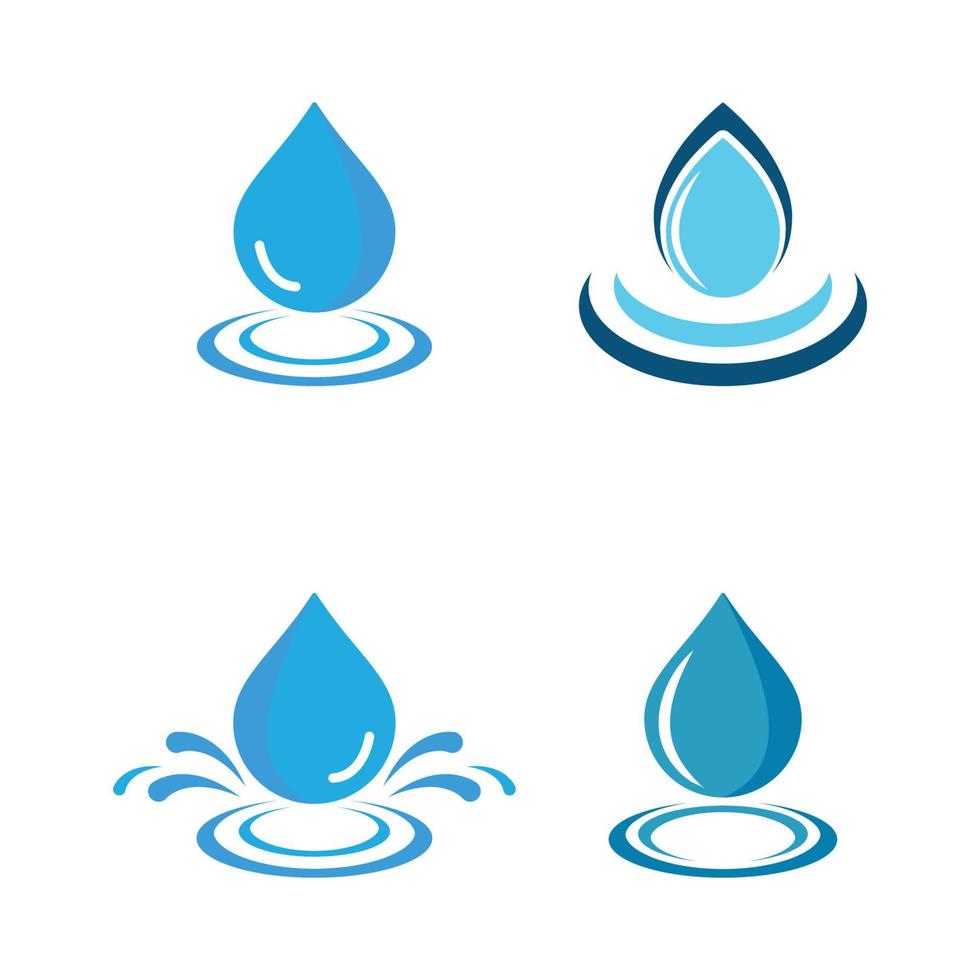 Water drop logo template vector