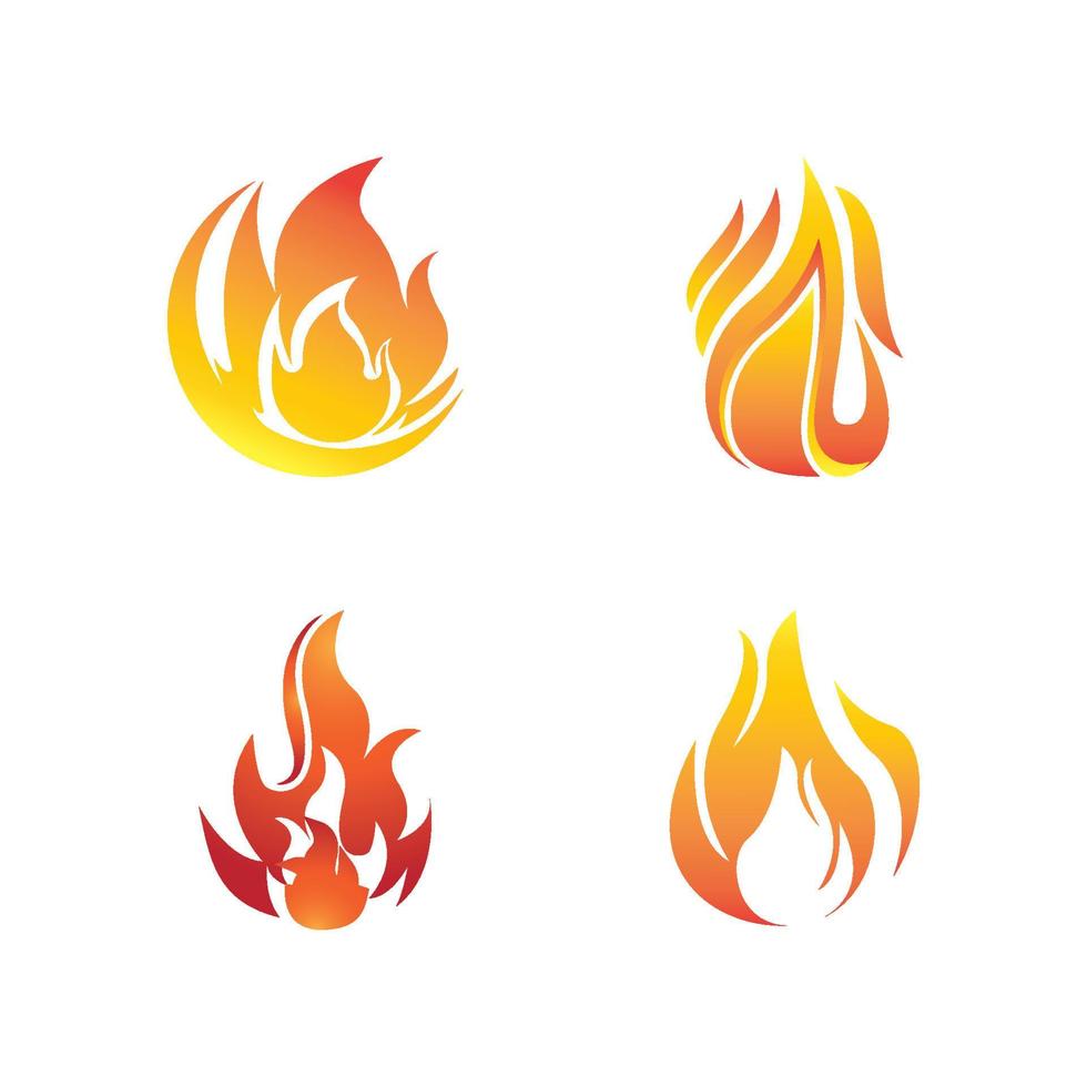 ilustración de diseño de logotipo de fuego y símbolo de fuego vector