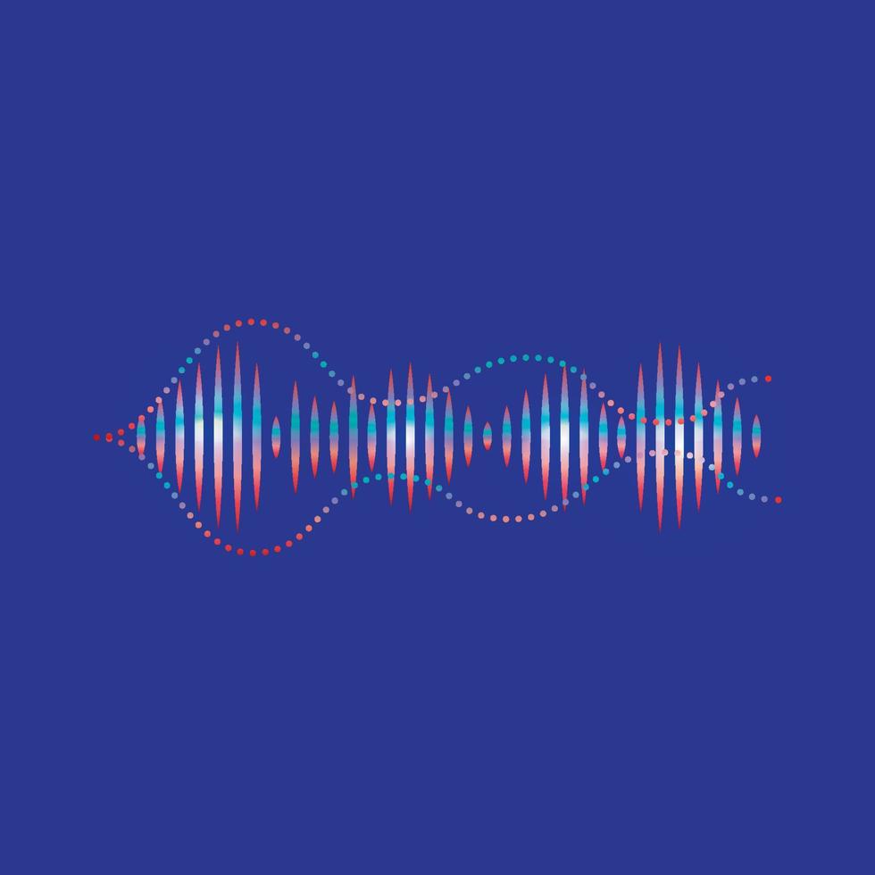 Sound waves vector illustration design