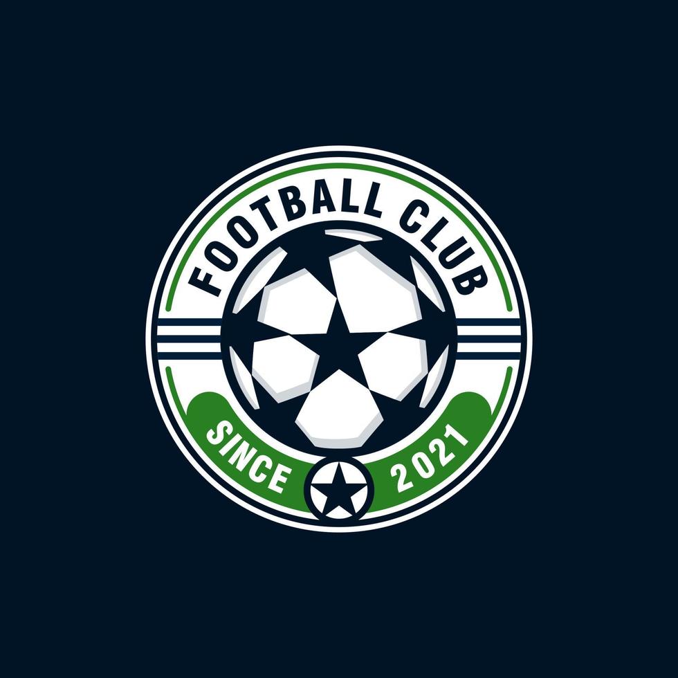 fútbol, diseño del logotipo del club de fútbol vector