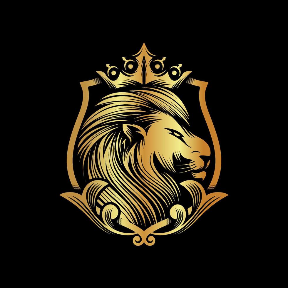 Lion head  Logo Design vector