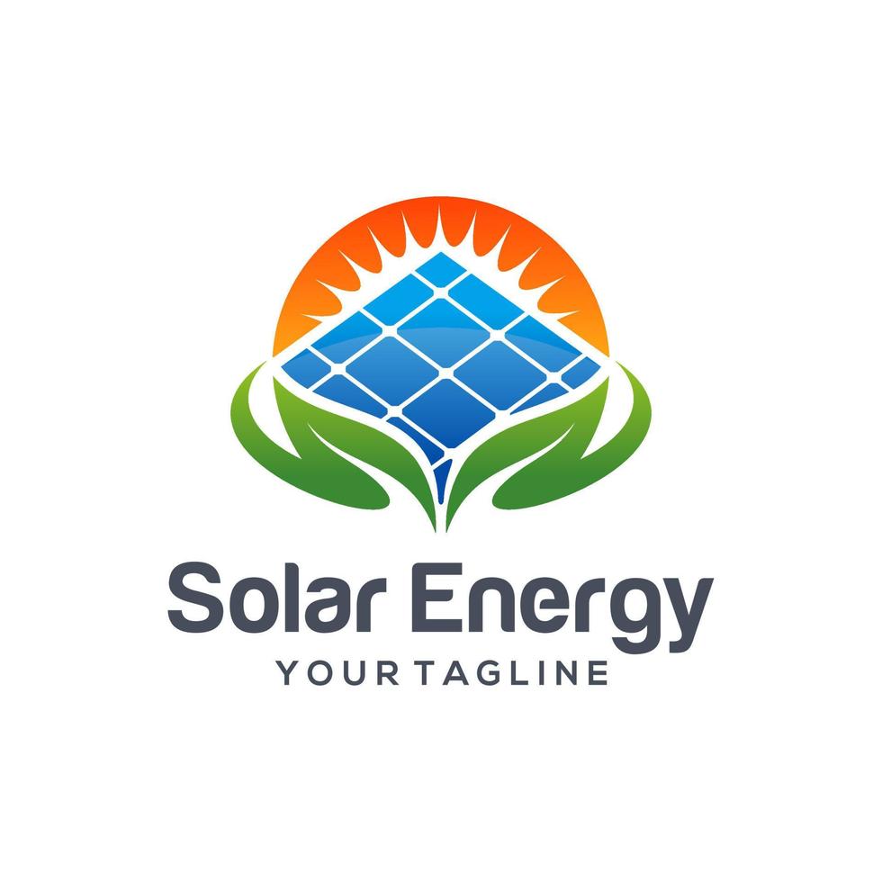 diseño de logotipo de energía solar vector