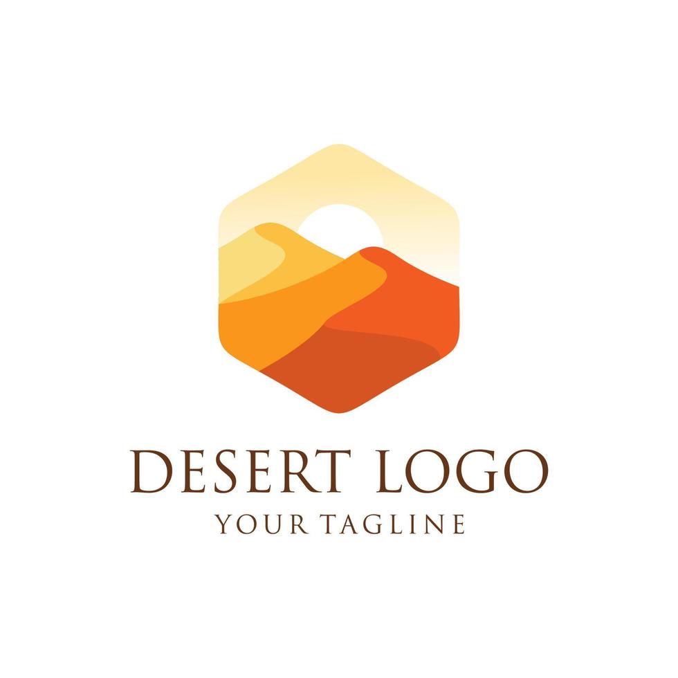 diseño del logo del desierto vector