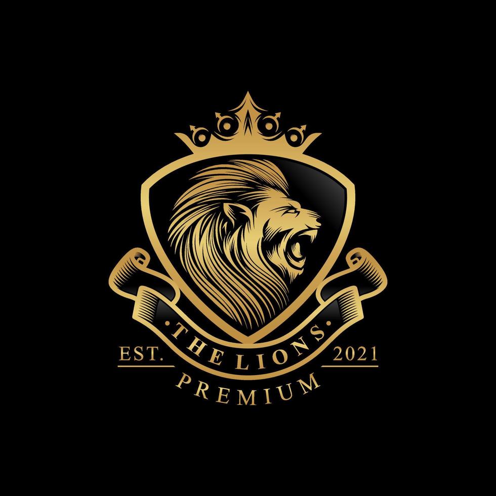 Lion head  Logo Design vector