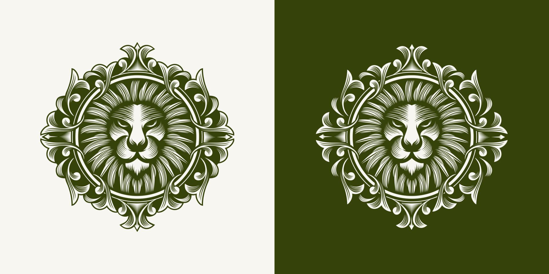 Lion head  Logo Design vector