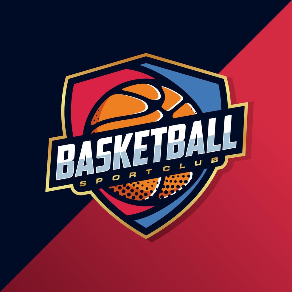 diseño de vector de logotipo de baloncesto