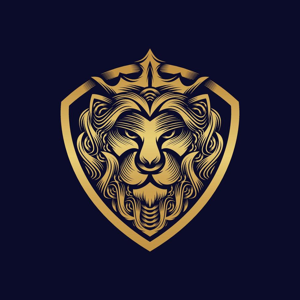 Lion head  Logo Design vector