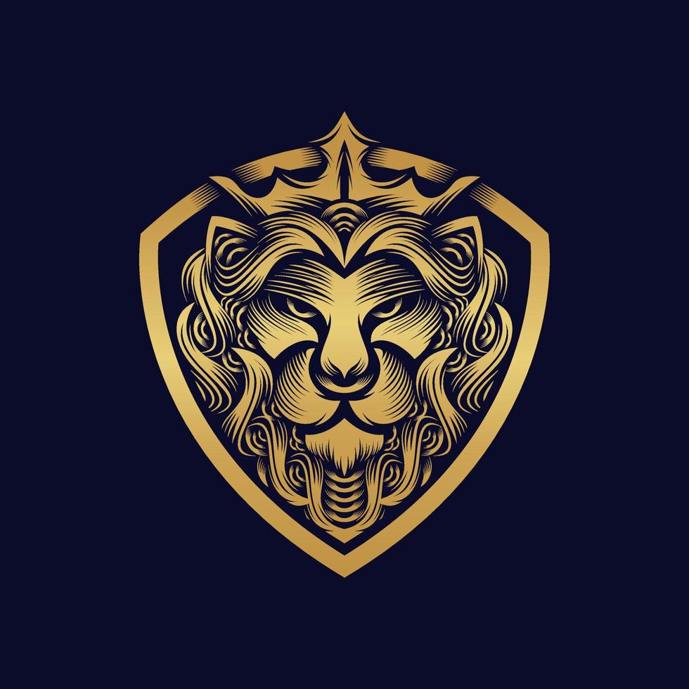 Lion head  Logo Design vector