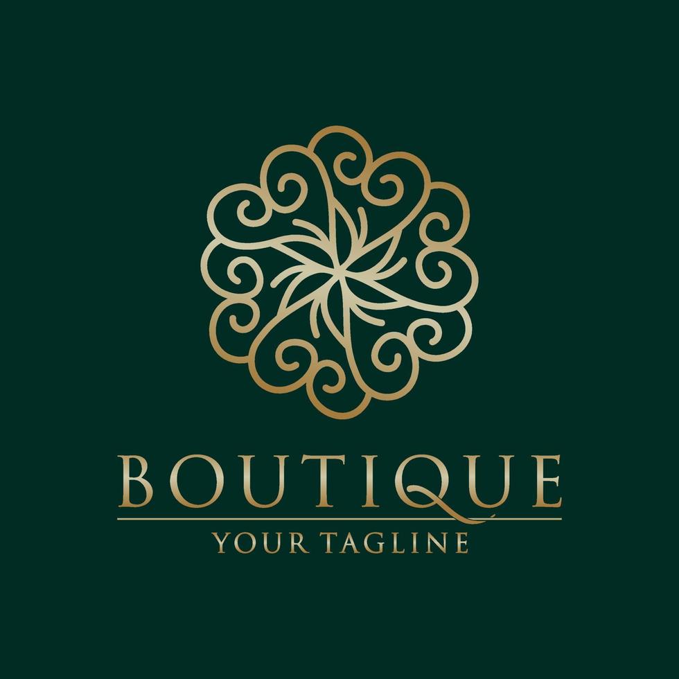 logotipo de moda y boutique vector