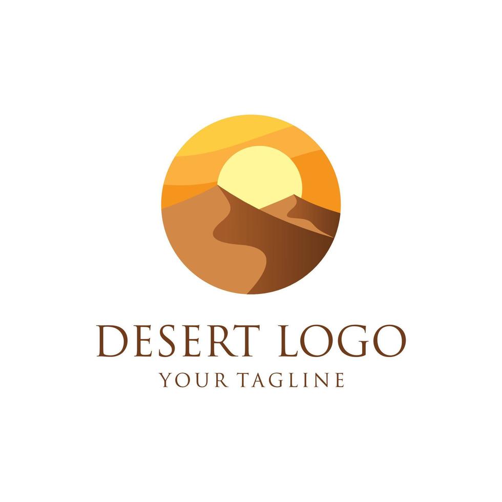 diseño del logo del desierto vector