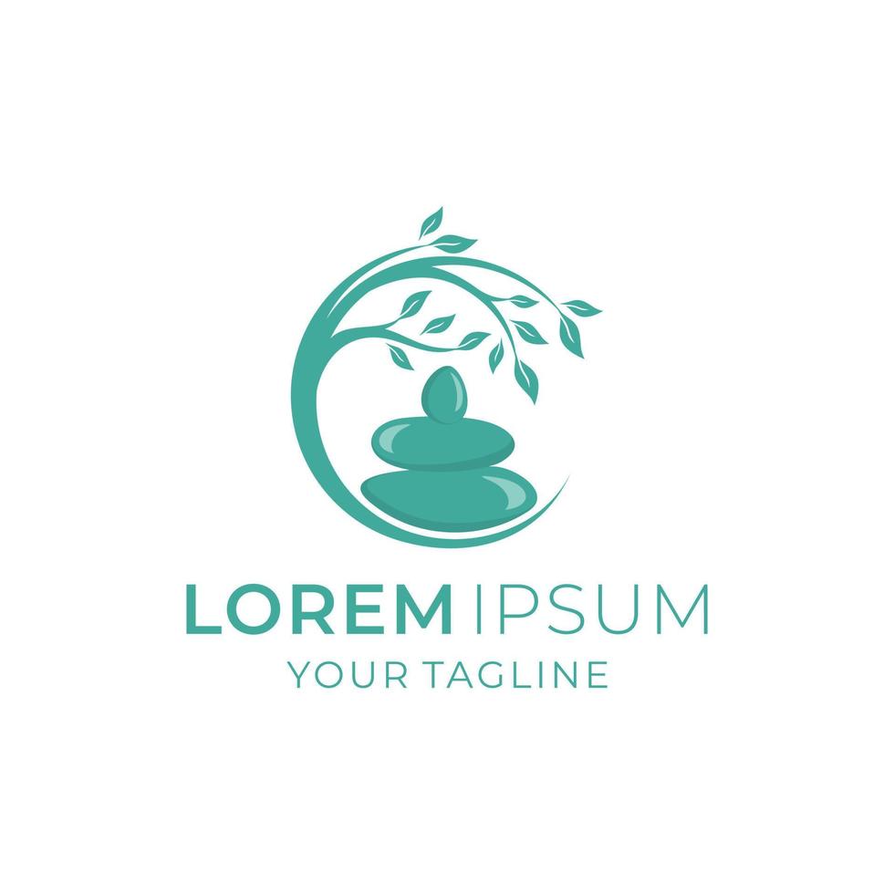 Spa Stones  Logo Design vector