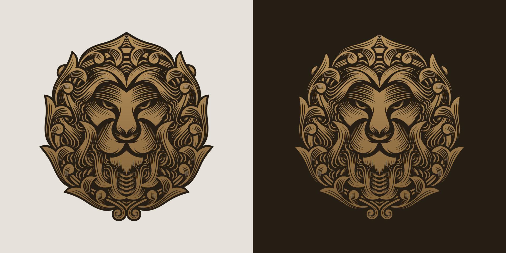 Lion head  Logo Design vector
