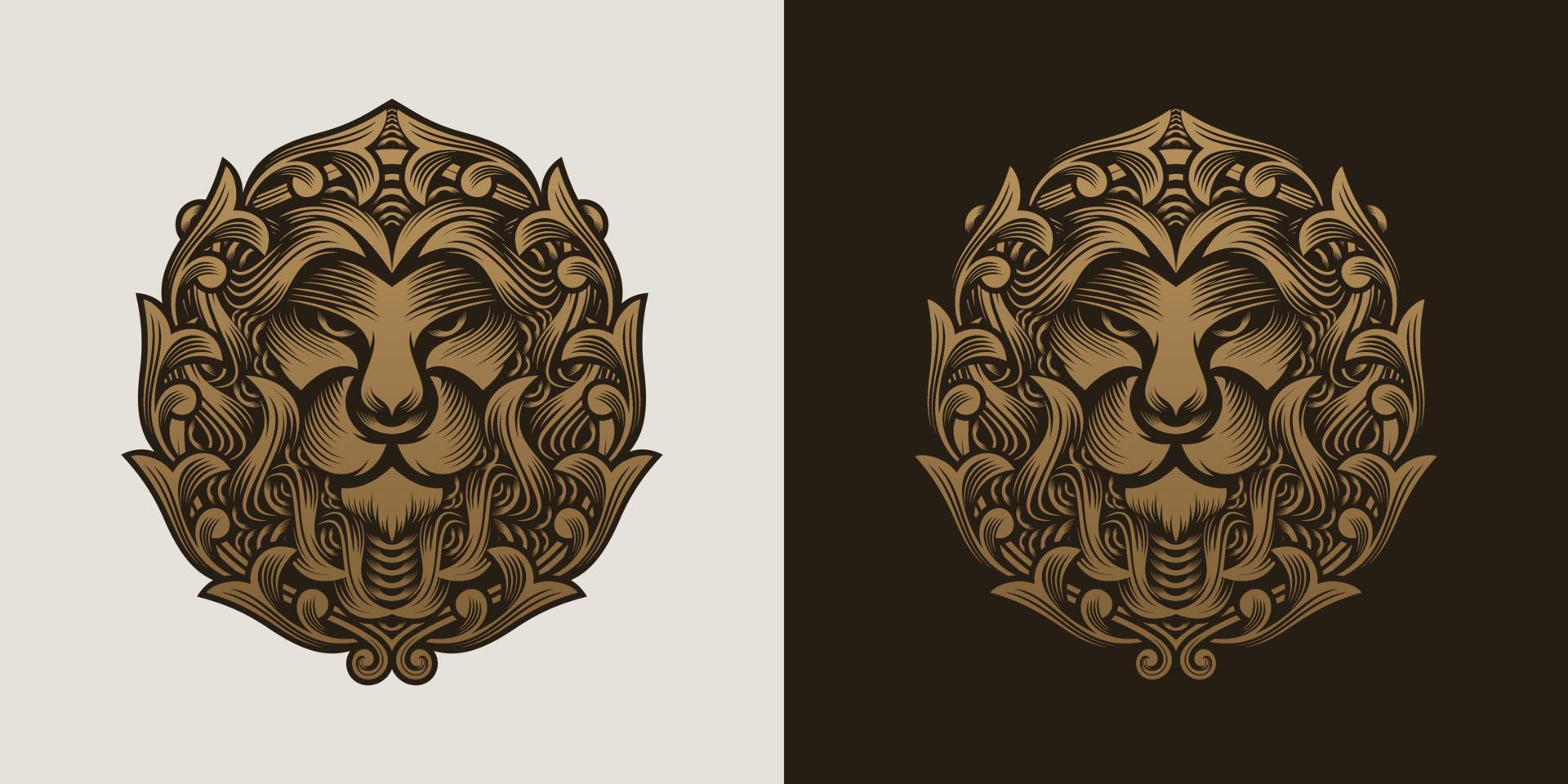 Lion head  Logo Design vector