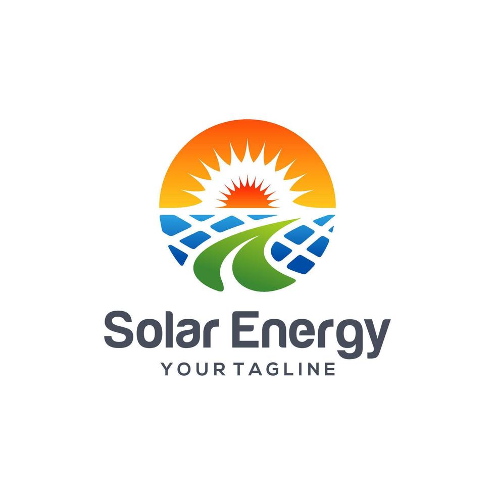Solar Energy Logo Design vector