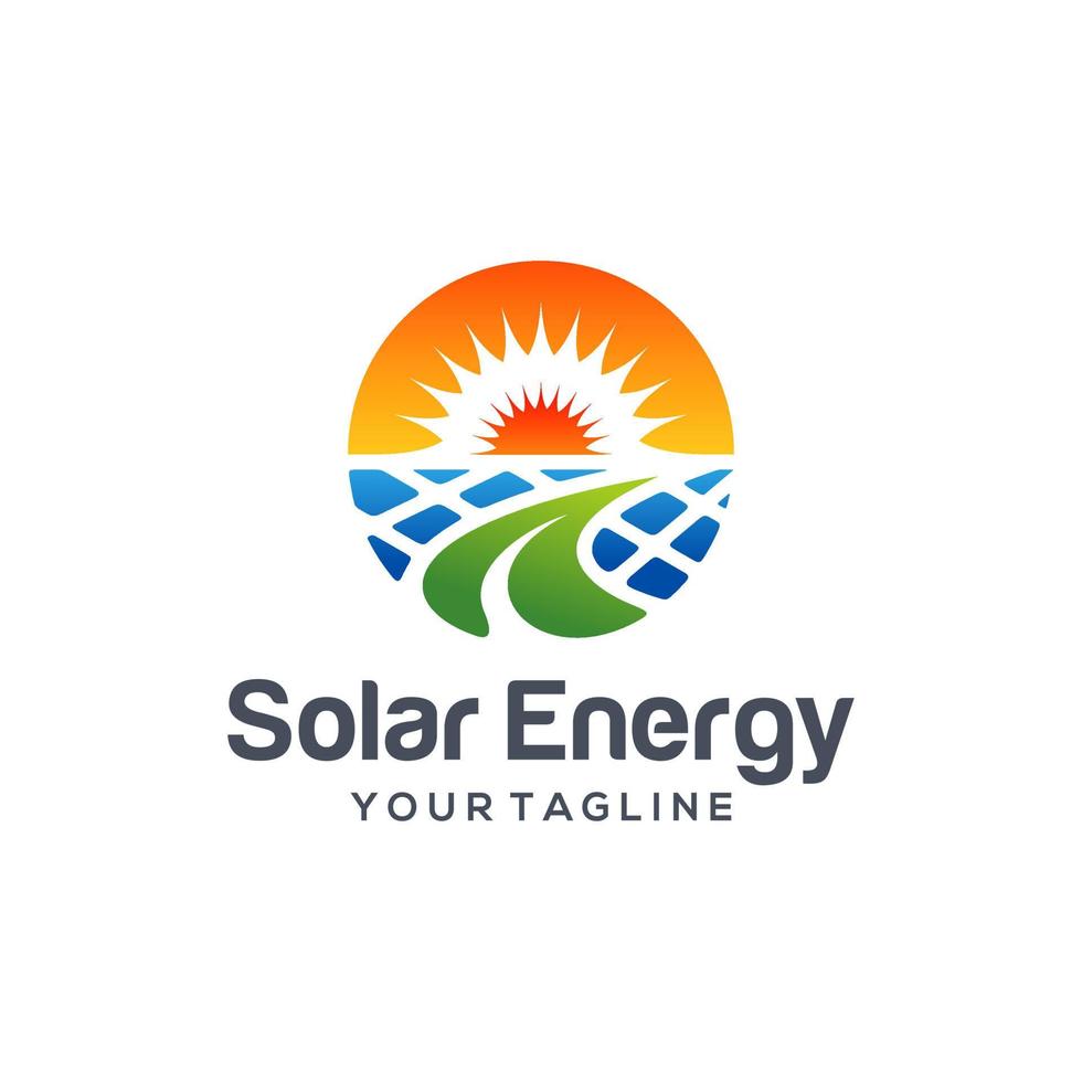 diseño de logotipo de energía solar vector