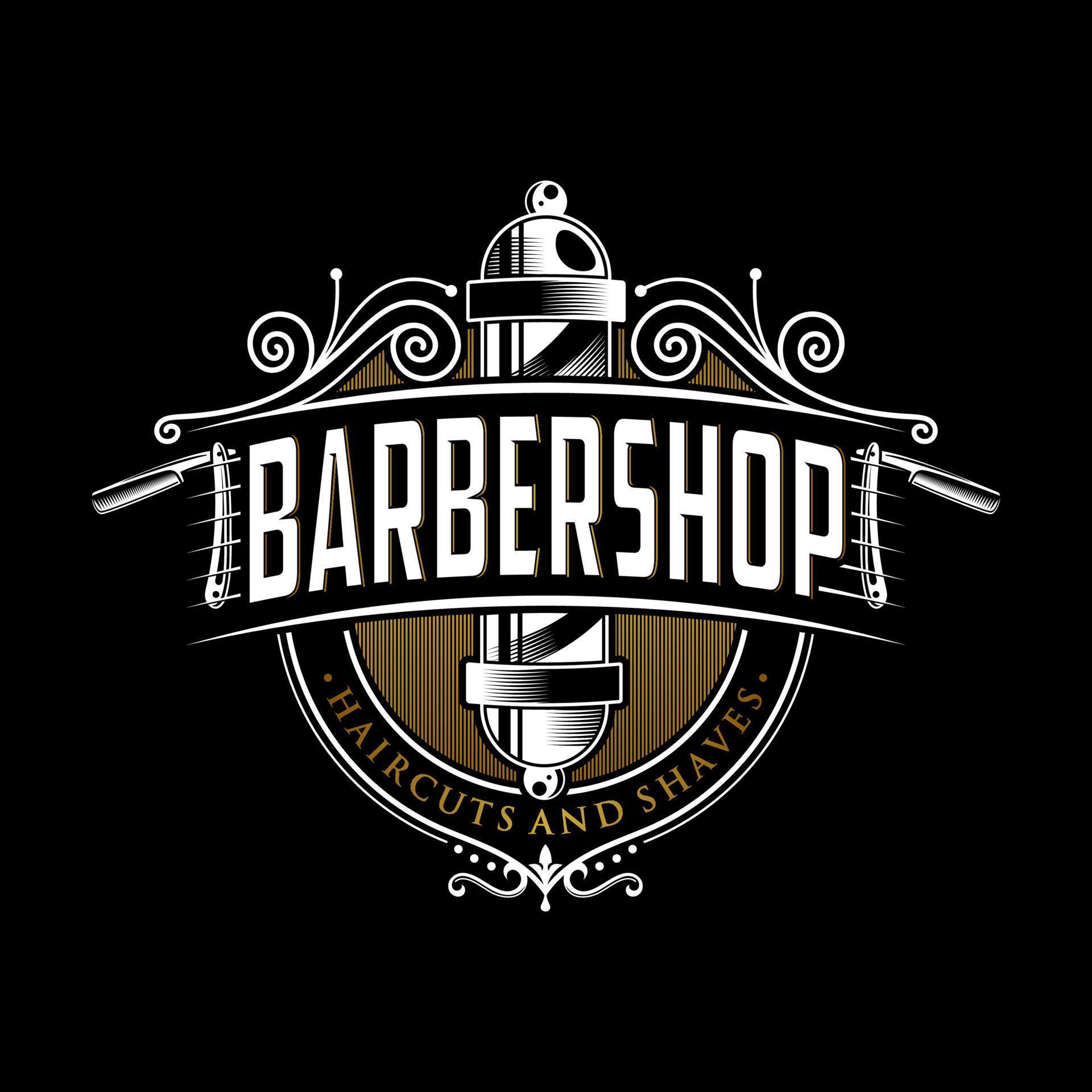 Barber shop vintage logo design 15088072 Vector Art at Vecteezy