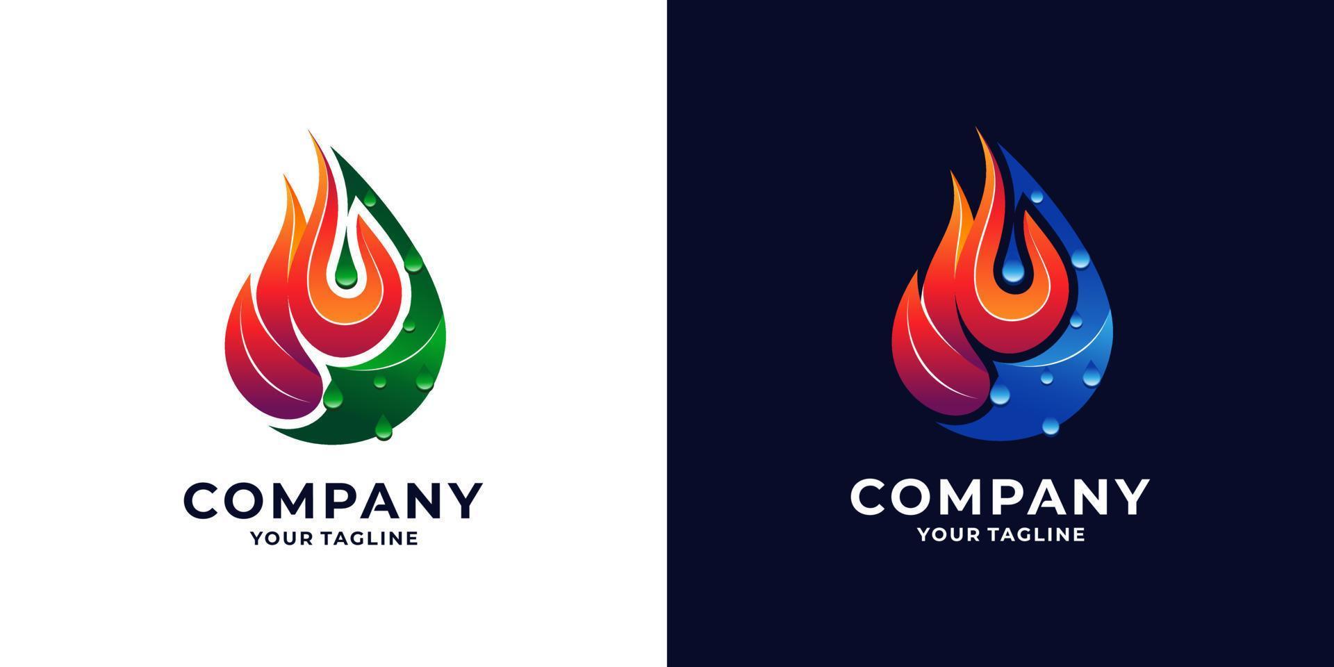 Fire shield, icon Oil, gas and energy logo vector