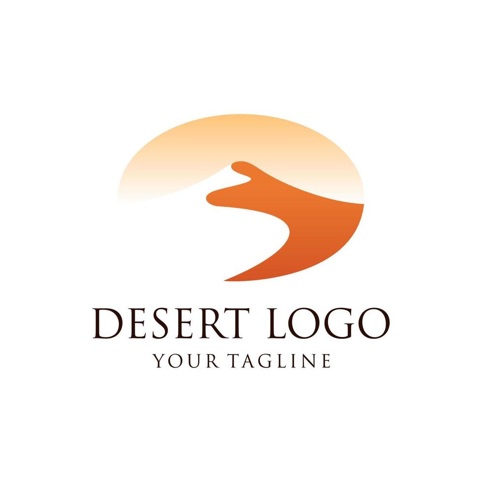 diseño del logo del desierto vector