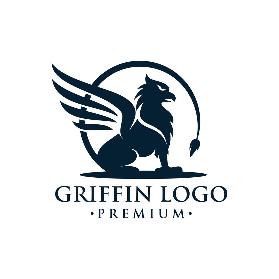 grifo vintage, diseño de logotipo de grifo vector