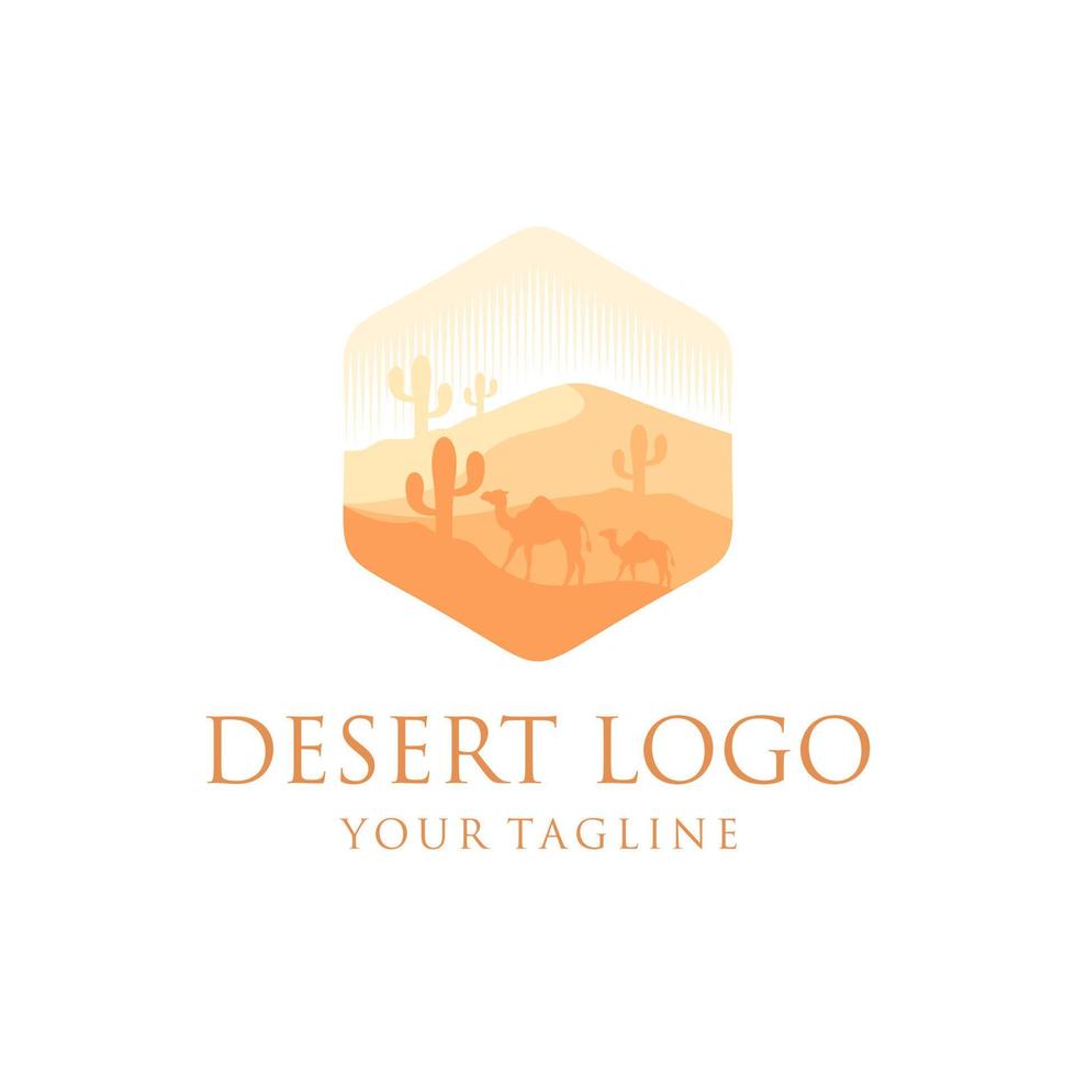 diseño del logo del desierto vector