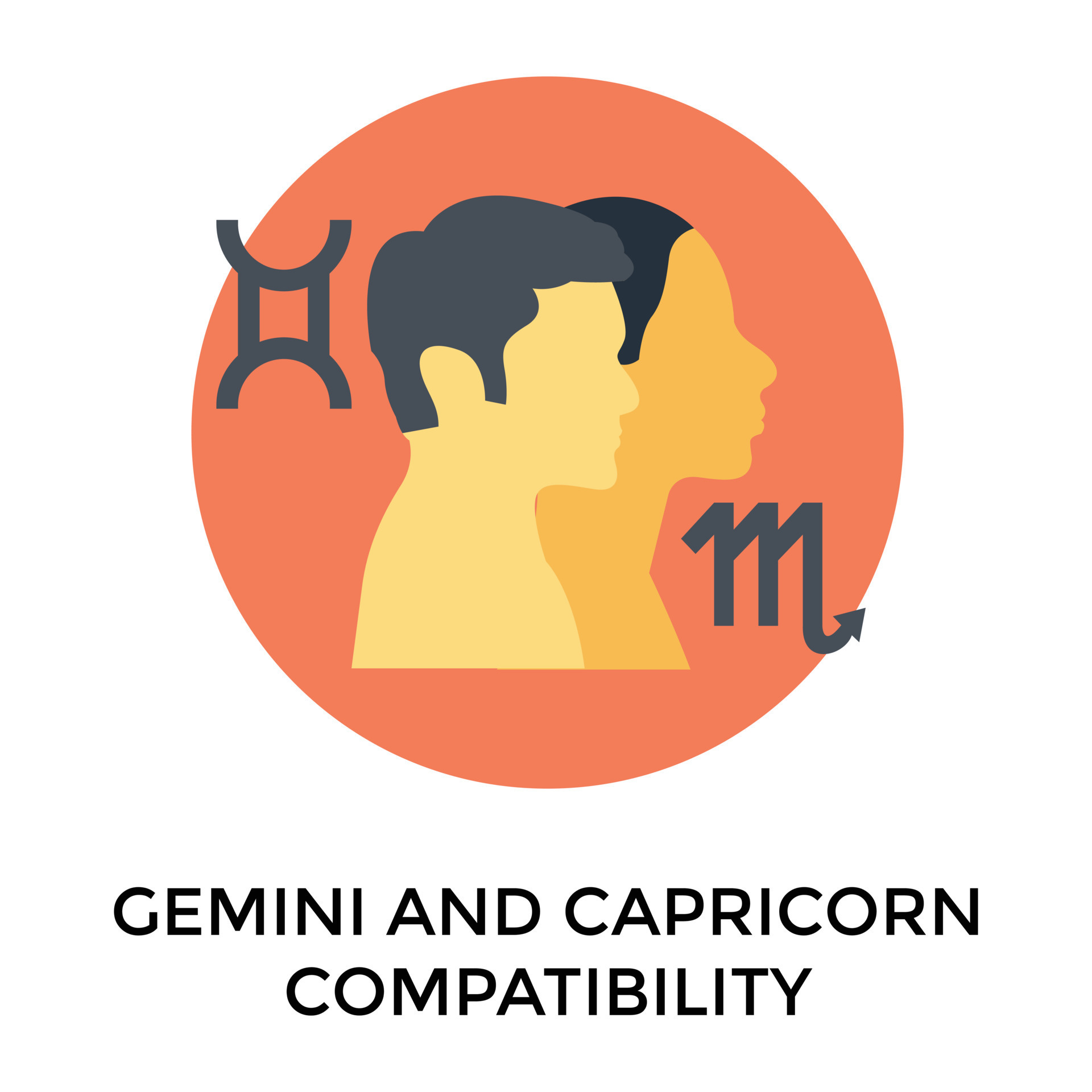 Gemini and Capricorn Compatibility 15088305 Vector Art at Vecteezy