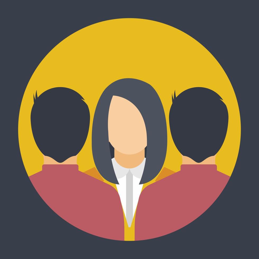 Trendy Group Discussion vector