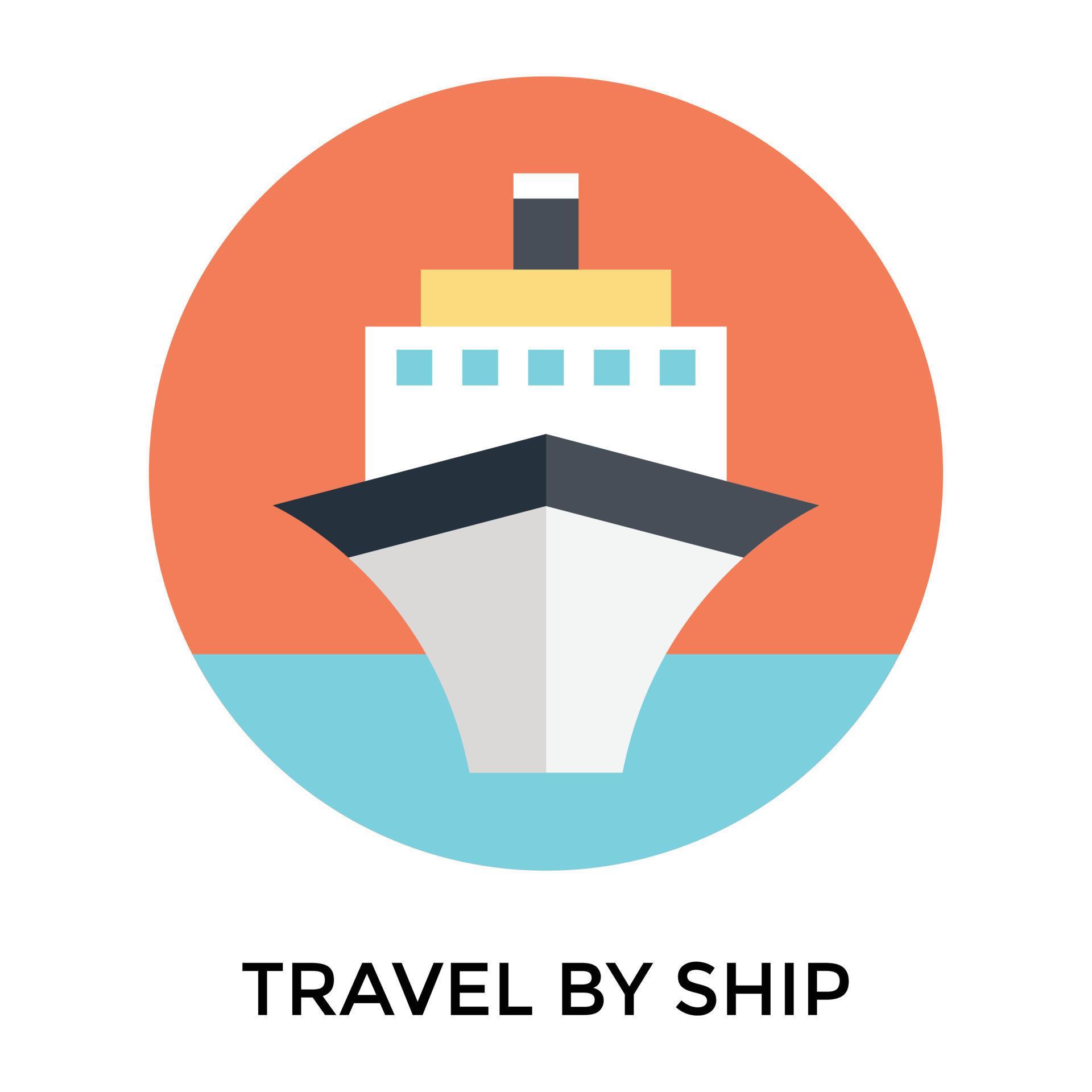 Travel by Ship 15088373 Vector Art at Vecteezy