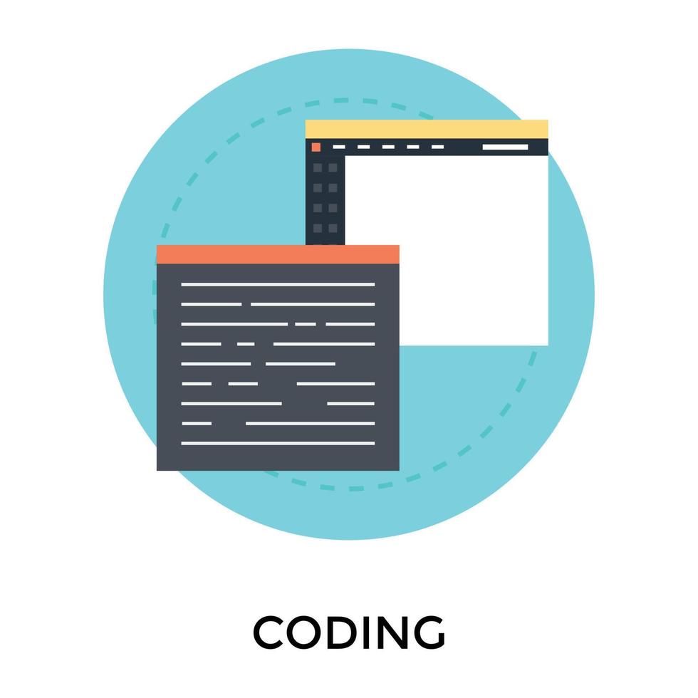 Trendy Coding Concepts vector